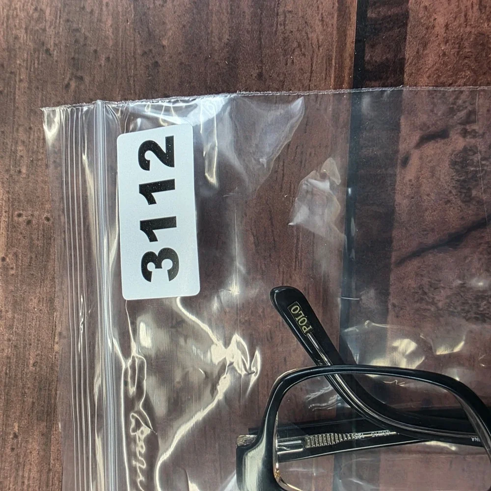 Polo Ralph Lauren 8518 541‎ Black Clear Rectangle Eyeglass Frames 46-15-125